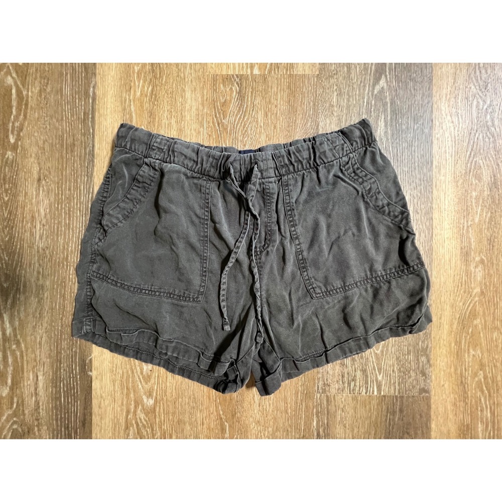 GAP Shorts Womens Medium Gray Good Elastic Waist Drawstring Patch Pocket‎ Casual